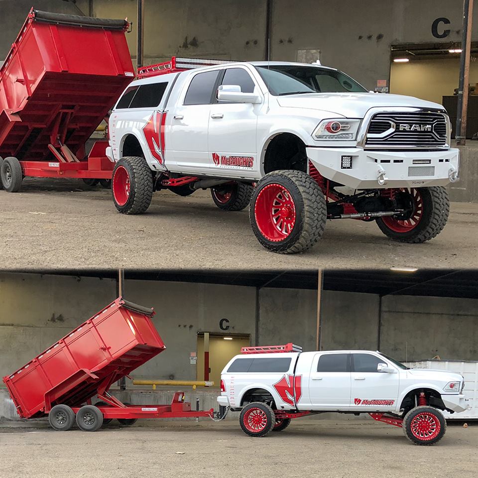 Adjustable Drop Hitch for Towing Trailers with a Lifted Truck by McGaughy's