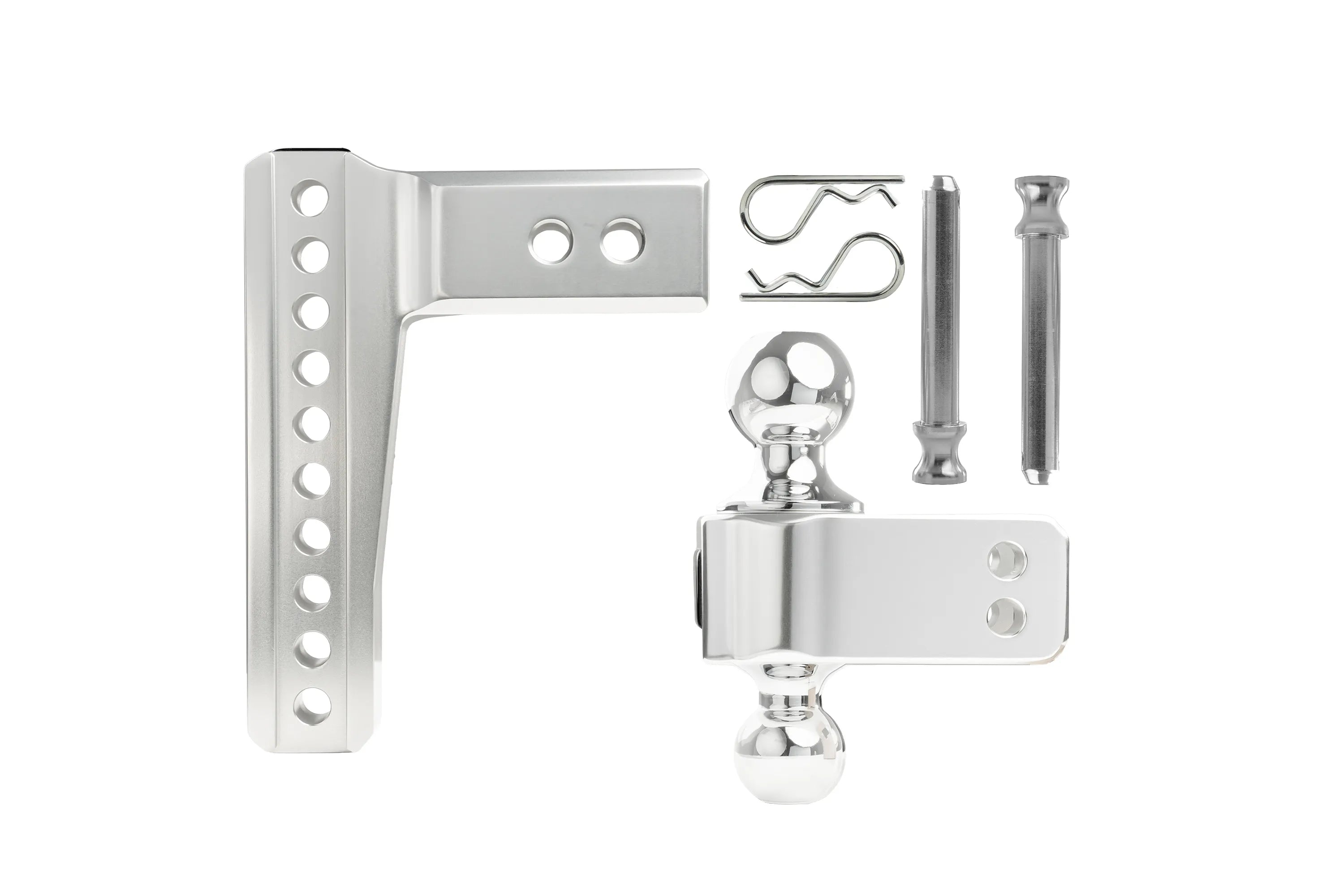 2.5-Inch Aluminum Medium Duty 6-Inch Drop/Rise Hitch- Parts Included