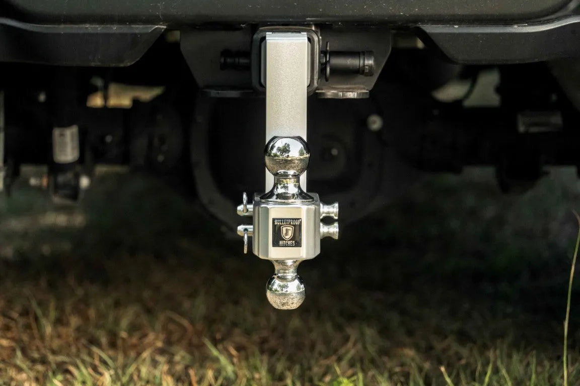 2.5&quot; Aluminum Medium Duty 6&quot; Drop/Rise Hitch In Use 