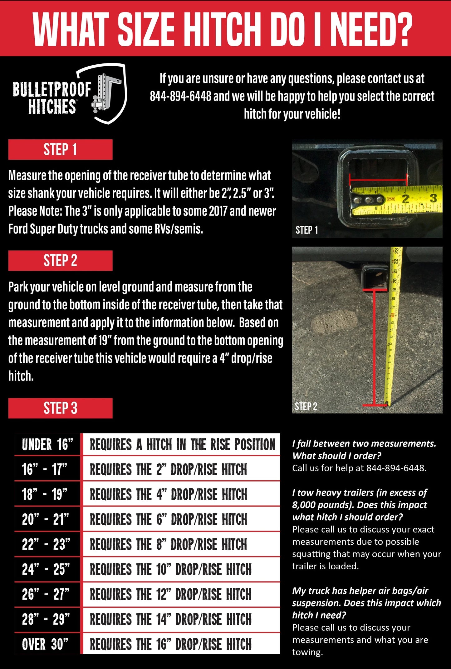 Feature image of 2.5&quot; Heavy Duty 6&quot; Drop/Rise Hitch